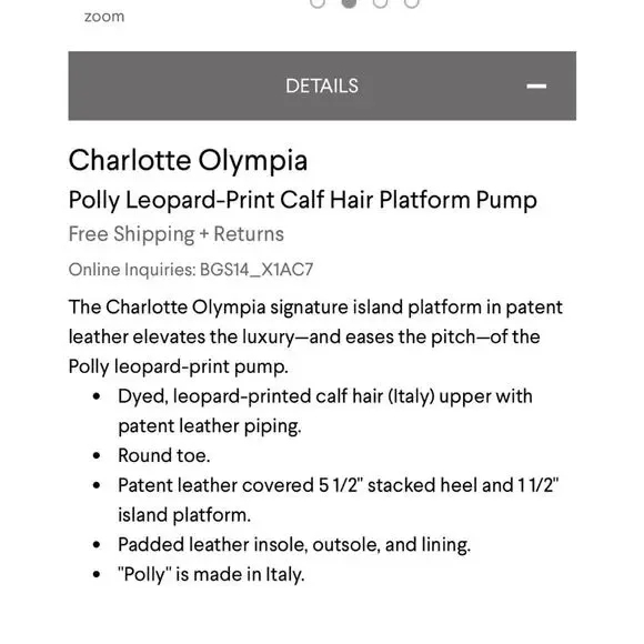 Charlotte Olympia Polly Leopard Calf Hair Pumps - Picture 5 of 14